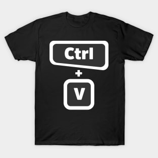 Ctrl + V  - Computer Programming - Dark Color T-Shirt